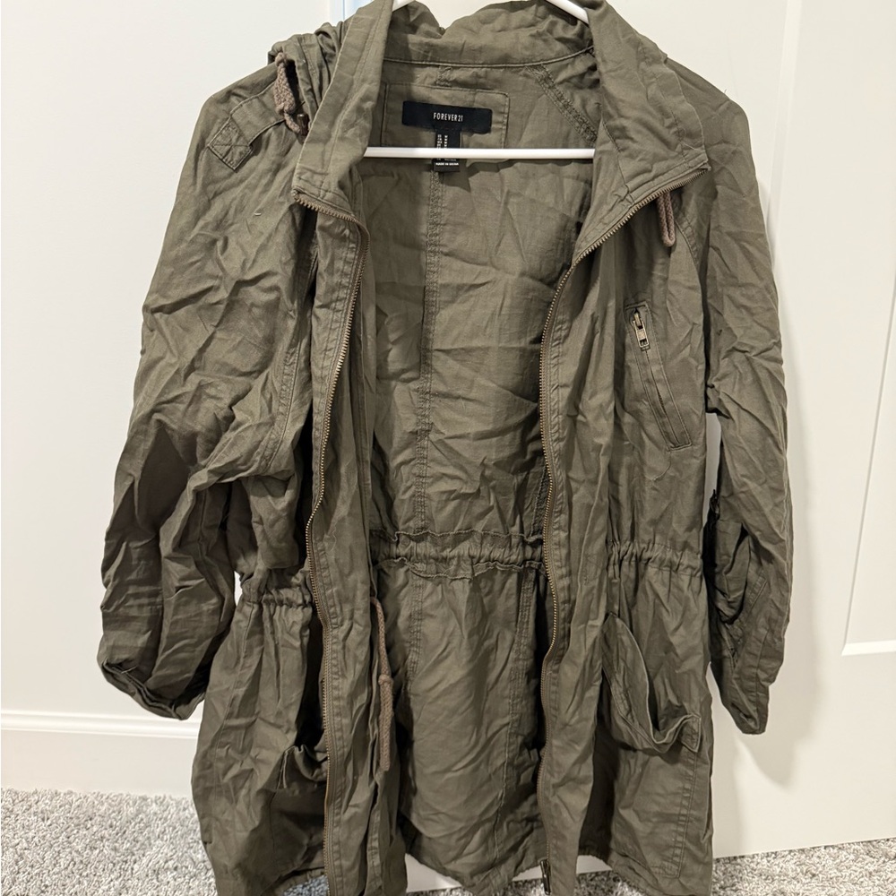 Forever 21 Khaki Green Casual Jacket
